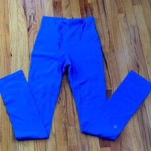 Lululemon size 4 drawstring high waisted legging electric blue